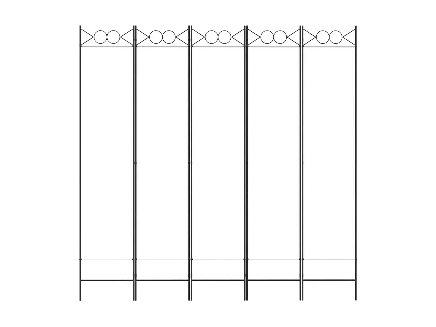 Tabique 5 paneles Blanco 200x200 cm Tela