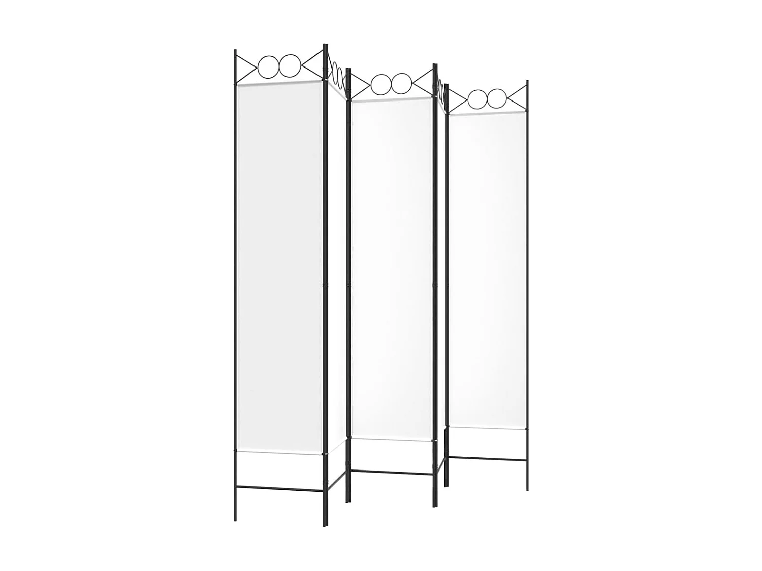 Tabique 5 paneles Blanco 200x200 cm Tela