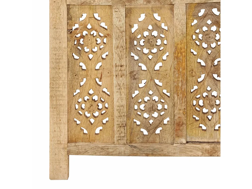 Cloison de séparation 5 panneaux 200x165 cm Bois de manguier