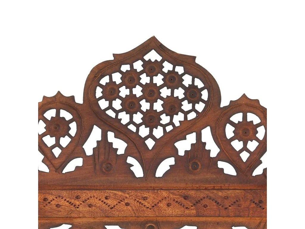 Parete divisoria 3 pannelli Marrone 120x165 cm Legno di mango