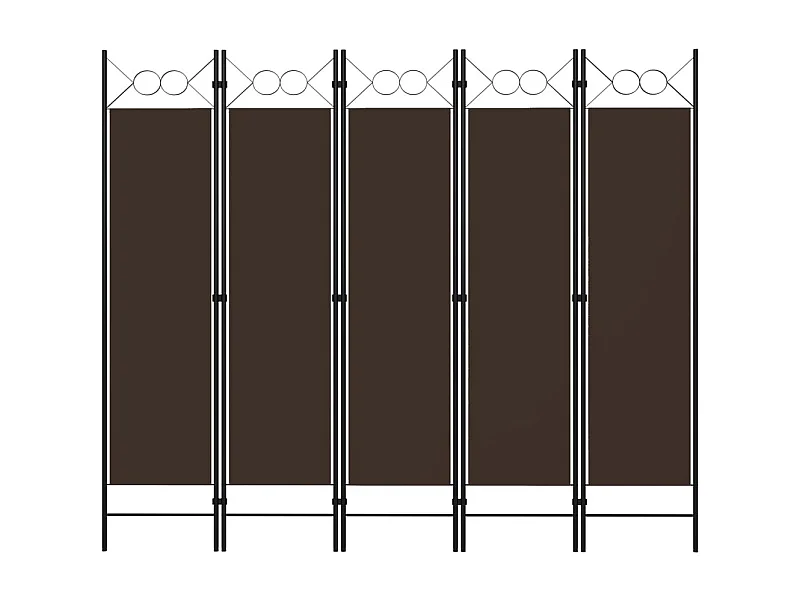 Scheidingswand 5 panelen Bruin 200x180 cm