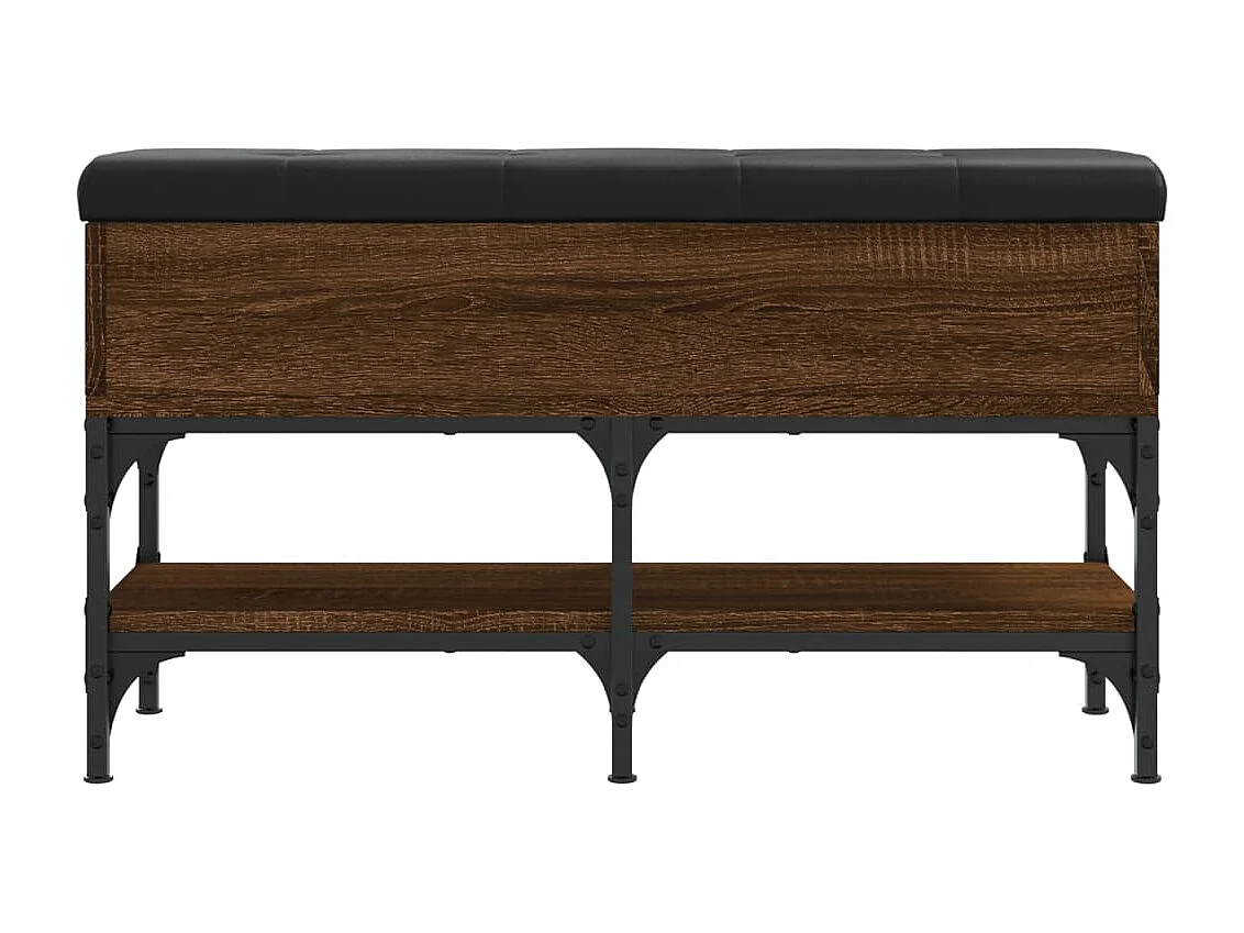 Banc à chaussures chêne marron 82x32x45 cm bois d'ingénierie
