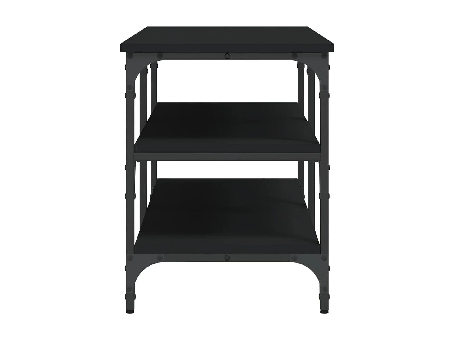 Banc à chaussures noir 100x38,5x49 cm bois d'ingénierie