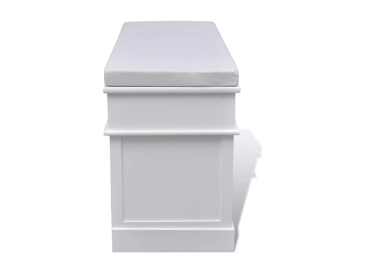 Banc d'entrée et de rangement avec coussin 2 tiroirs Blanc
