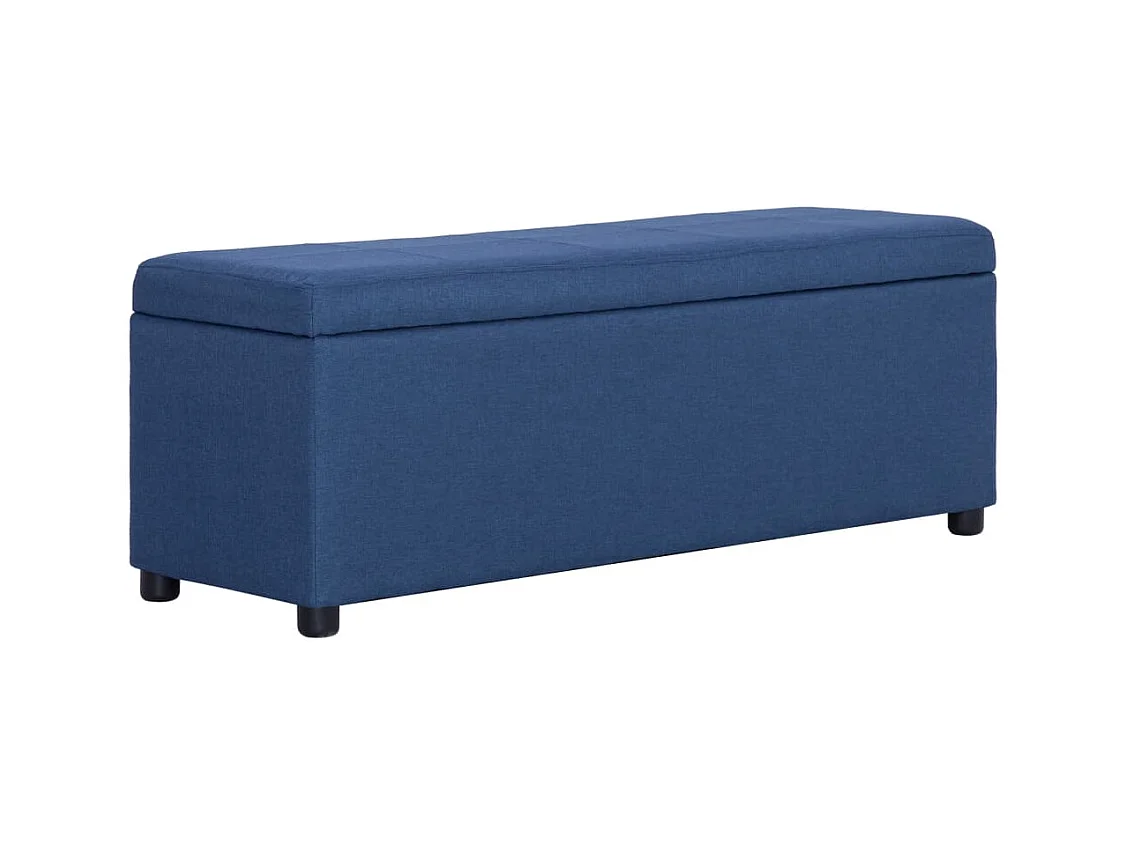 Banco con almacenaje 116 cm Azul Poliéster