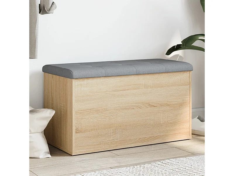 Banc de rangement chêne sonoma 82x42x45 cm bois d'ingénierie