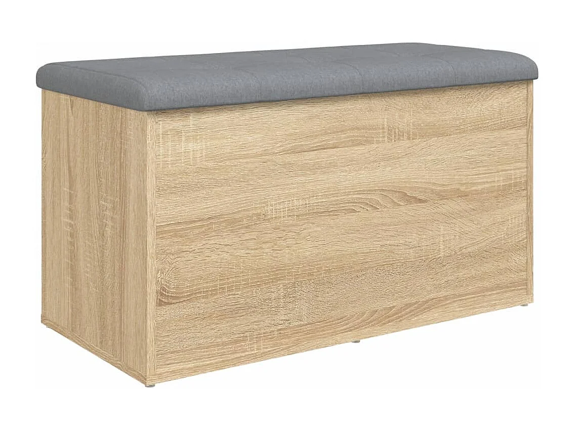 Banco de almacenaje roble Sonoma 82x42x45 cm madera contrachapada