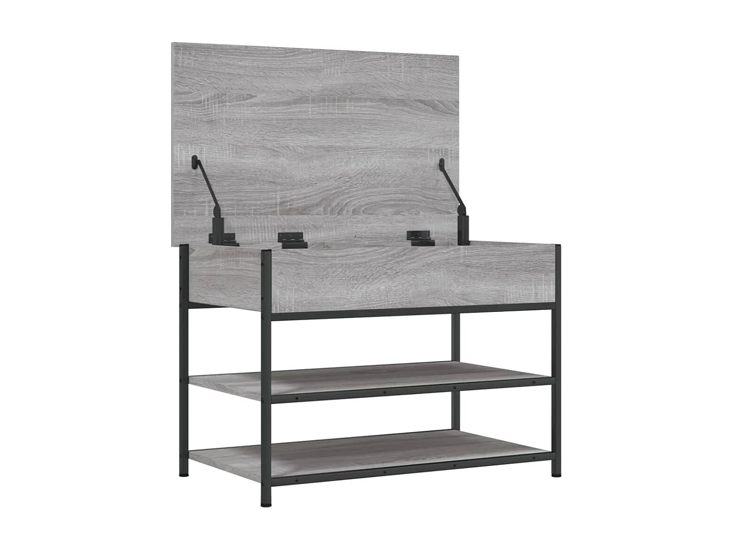 Banc à chaussures sonoma gris 70x42,5x50 cm bois d'ingénierie