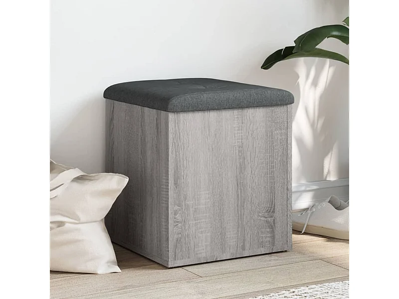 Banc de rangement sonoma gris 42x42x45 cm bois d'ingénierie