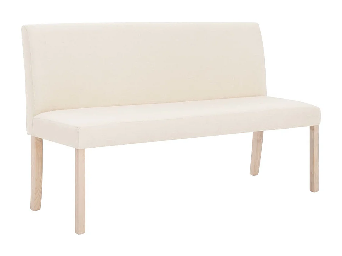 Banco 139,5 cm Poliéster Creme