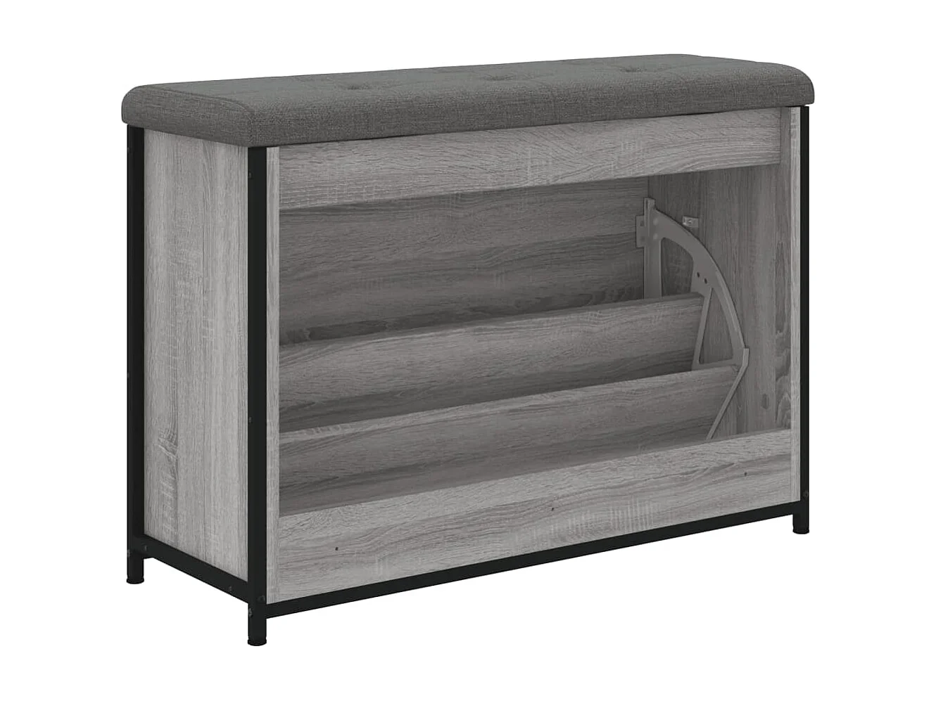 Banco de sapatos com gaveta dobrável em carvalho Sonoma 82x32x56 cm