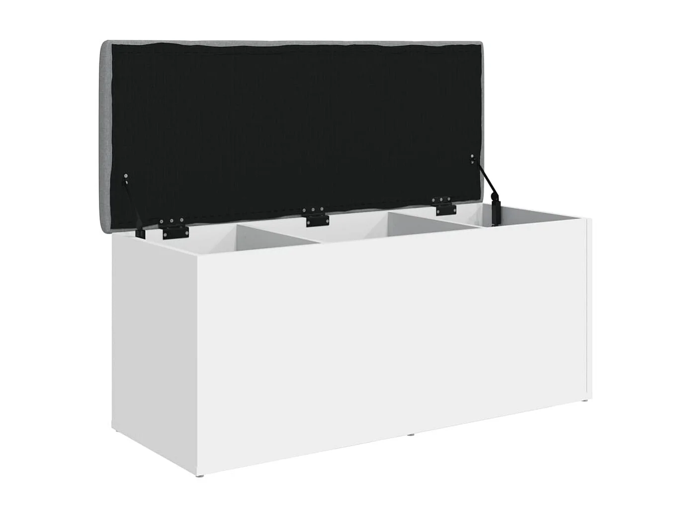 Banc de rangement blanc 102x42x45 cm bois d'ingénierie