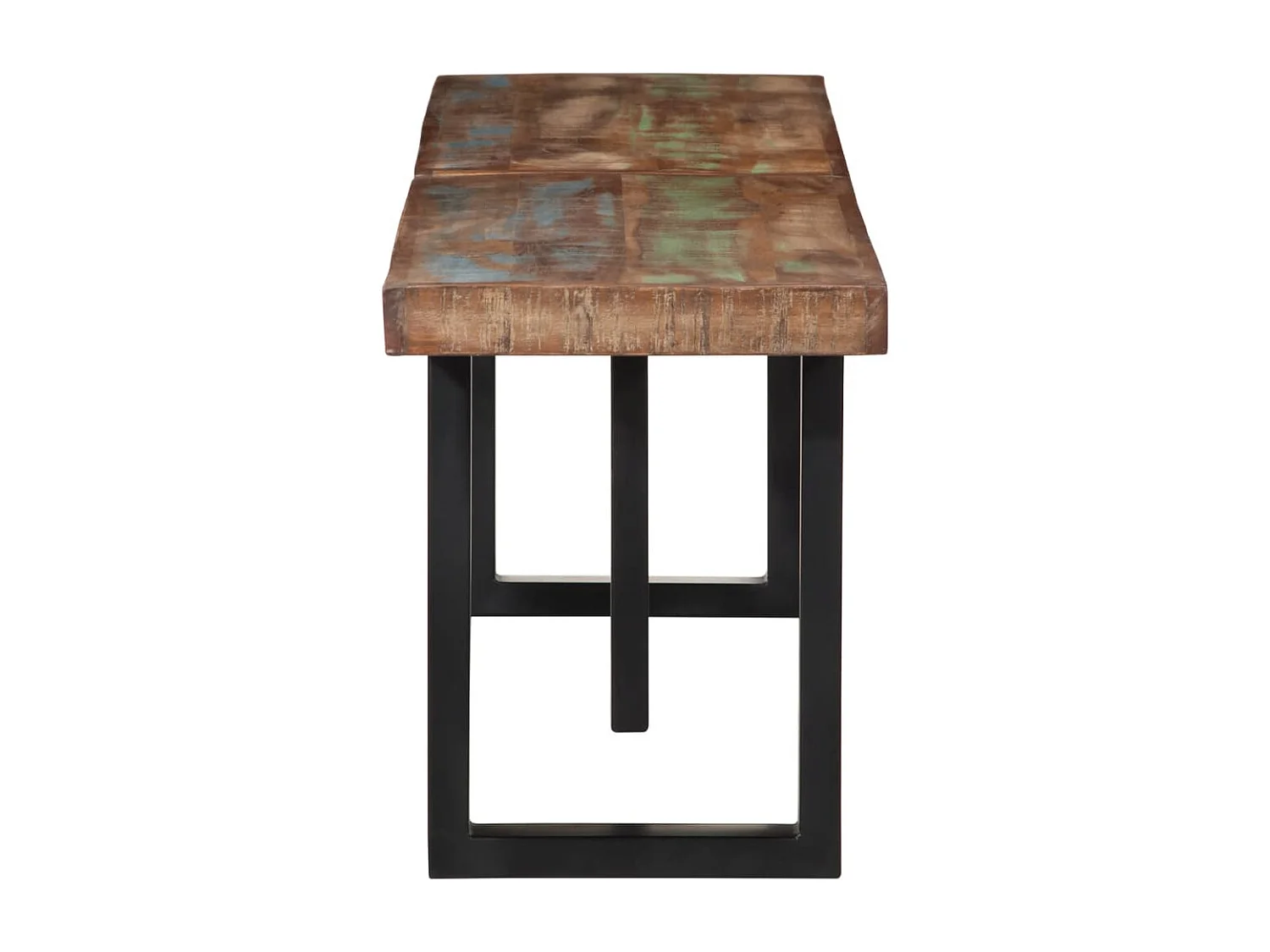 Banco 160 cm madera maciza recuperada y acero