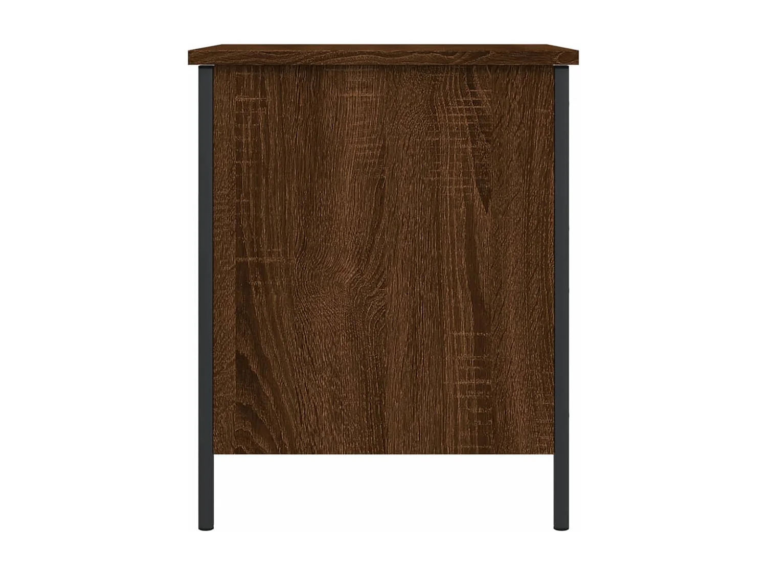 Banco de armazenamento em carvalho castanho 40x42,5x50 cm madeira trabalhada