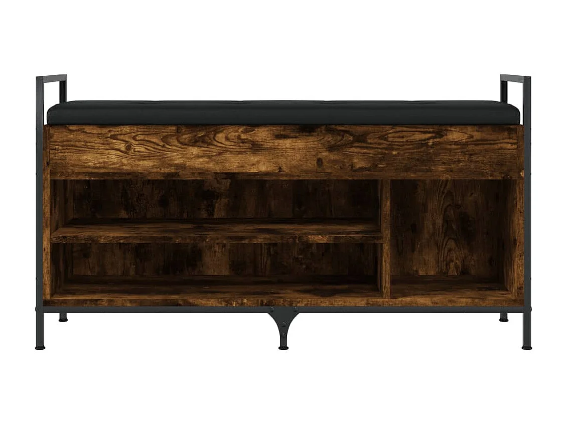 Panca per scarpe in rovere affumicato 105,5x32x57,5 cm in derivati del legno