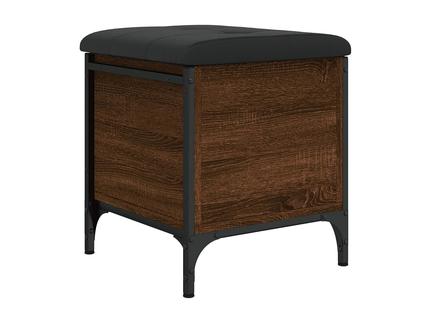 Banc de rangement chêne marron 42x42x45 cm bois d'ingénierie