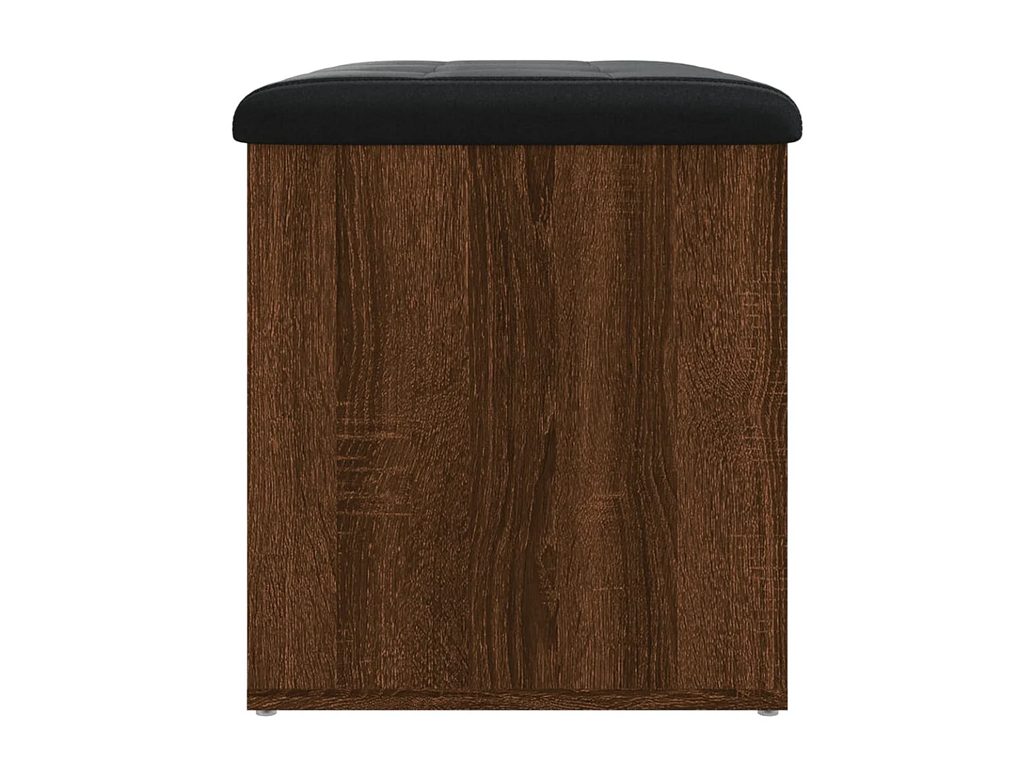 Banco de almacenaje roble marrón 62x42x45 cm de madera contrachapada