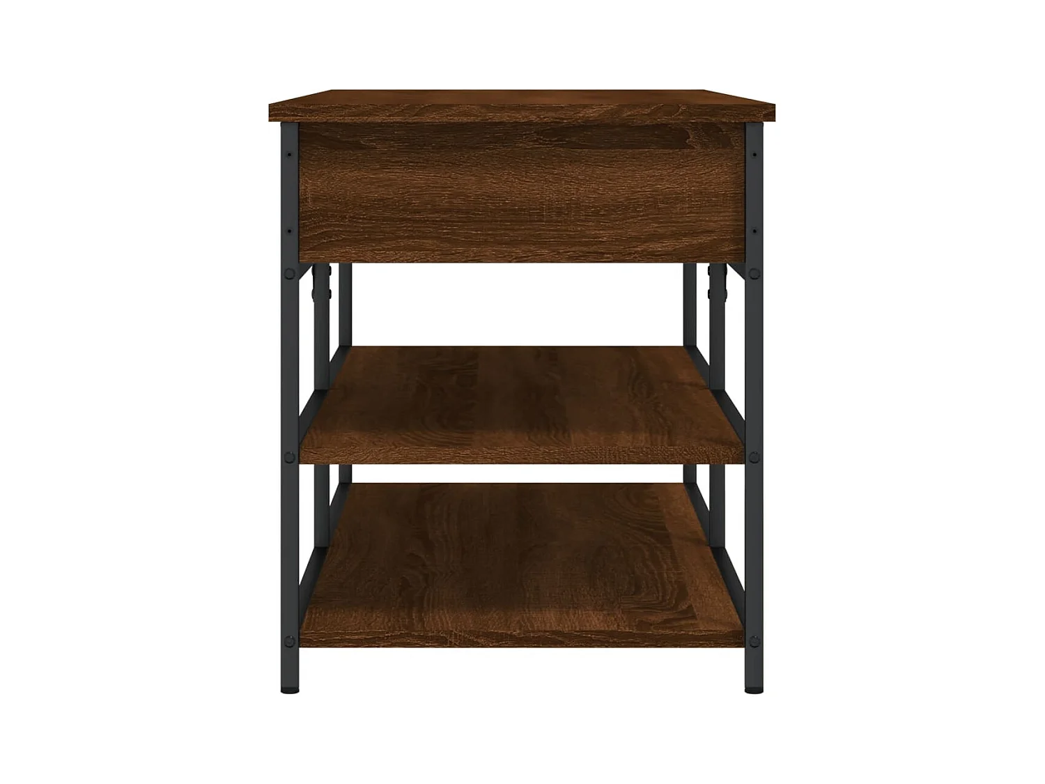 Bruin eiken schoenenbank 100x42,5x50 cm samengesteld hout