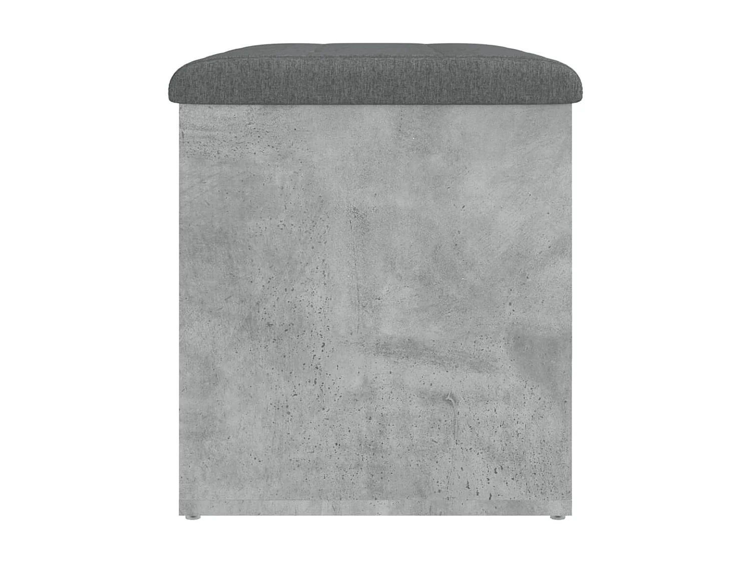 Banc de rangement gris béton 62x42x45 cm bois d'ingénierie