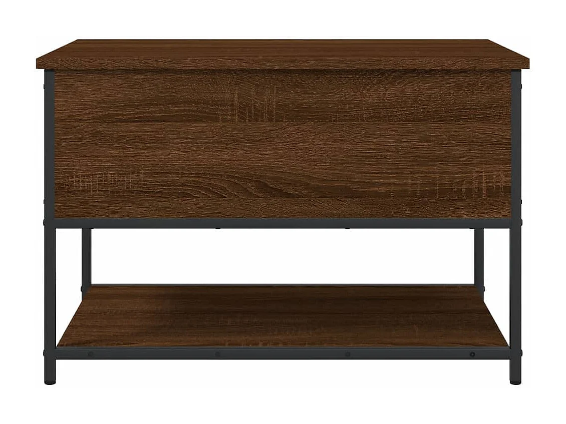 Banco de almacenaje roble marrón 70x42,5x47 cm madera contrachapada