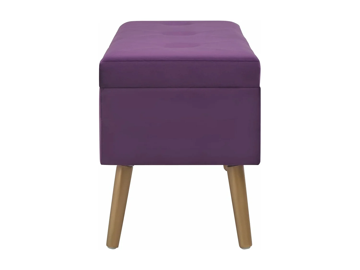 Banc avec compartiment de rangement 80 cm Violet Velours
