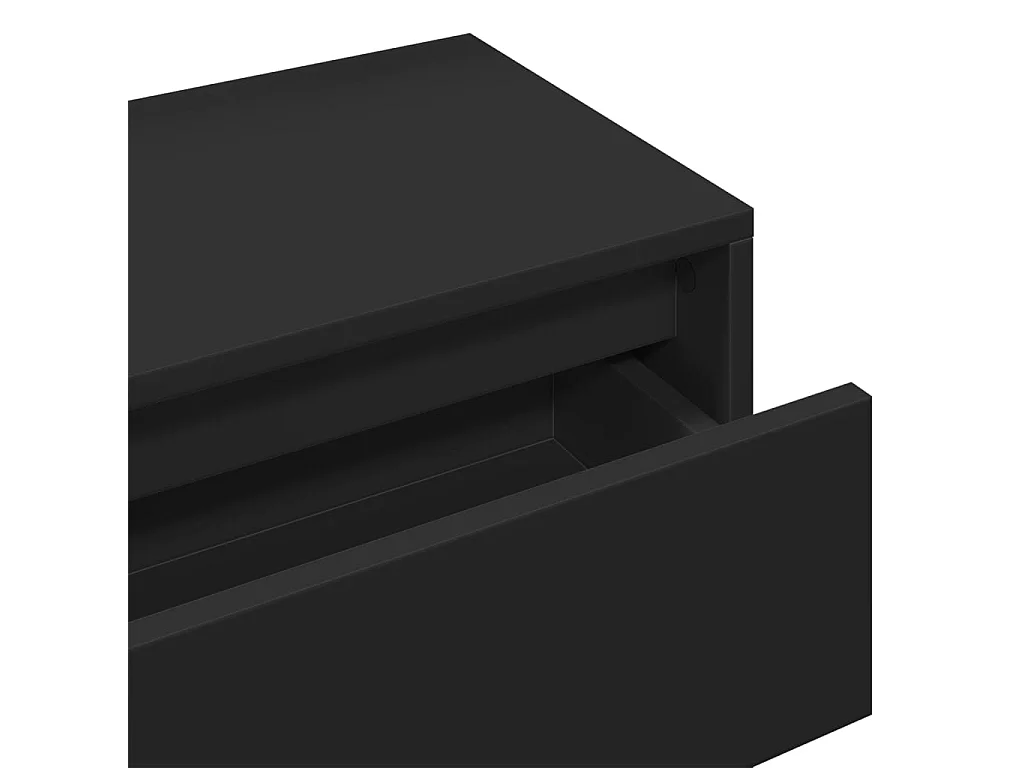 Juego de muebles de entrada 4 piezas de madera contrachapada negra