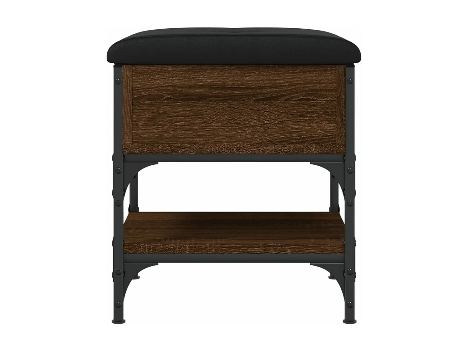 Banc à chaussures chêne marron 42x42x45 cm bois d'ingénierie