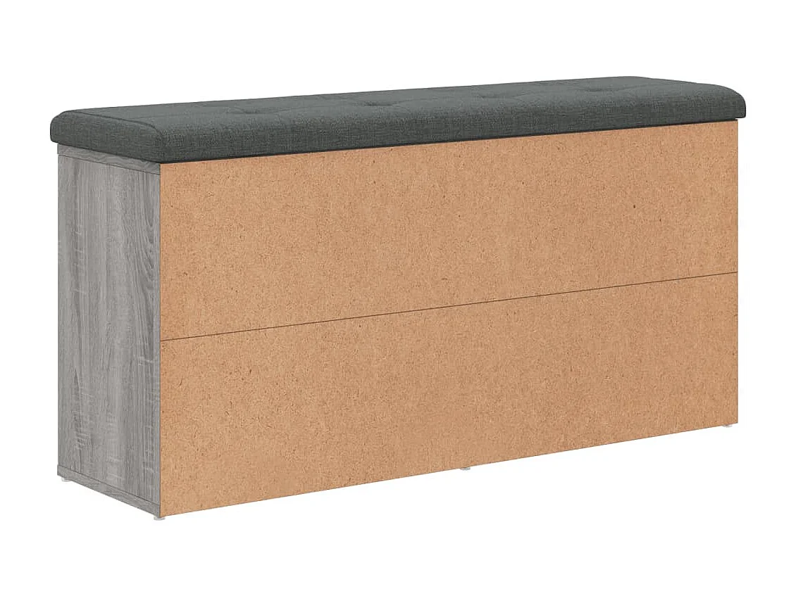 Panca per scarpe Sonoma grigia 102x32x50 cm in derivati del legno