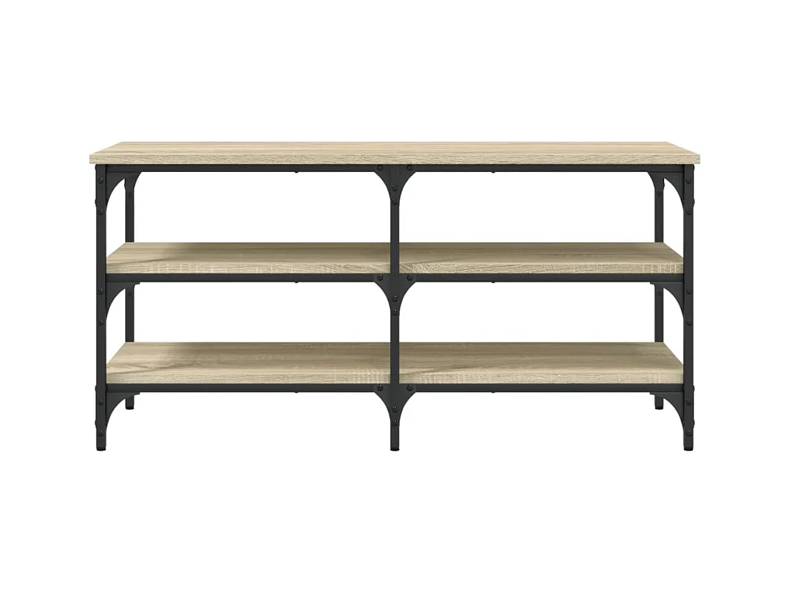 Banc à chaussures chêne sonoma 100x38,5x49 cm bois d'ingénierie