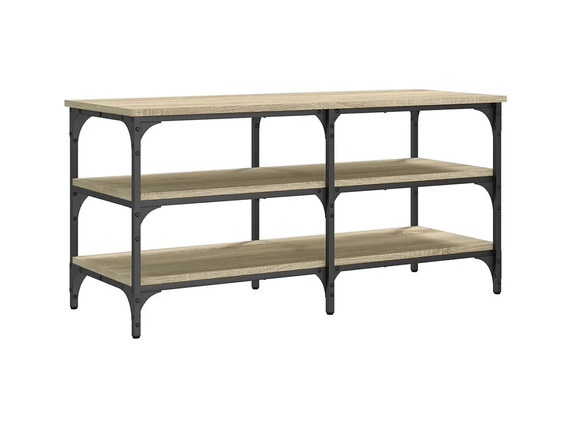 Banc à chaussures chêne sonoma 100x38,5x49 cm bois d'ingénierie