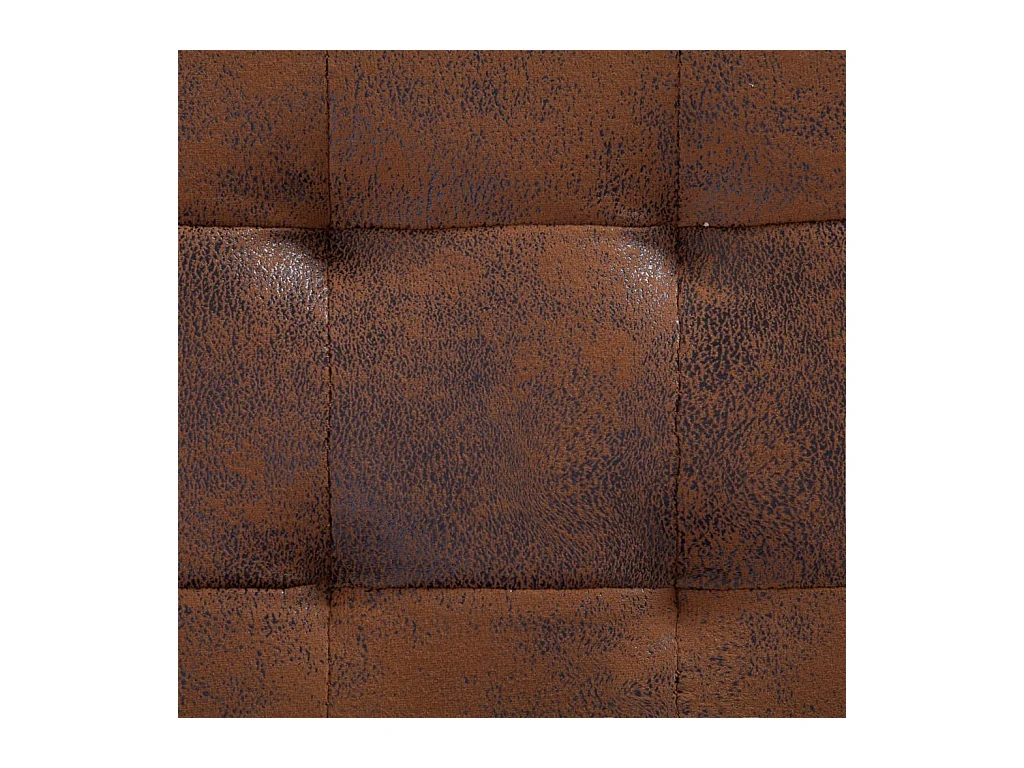 Puf con contenedor 87,5 cm Marrón Piel sintética