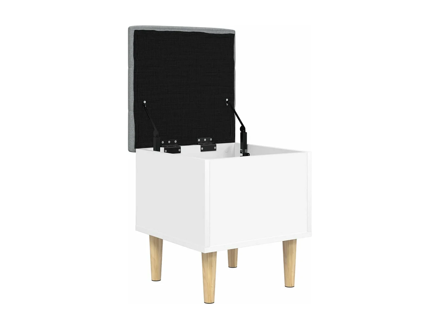 Banc de rangement blanc 42x42x46 cm bois d'ingénierie