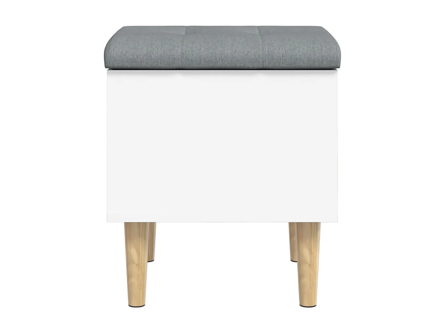 Banc de rangement blanc 42x42x46 cm bois d'ingénierie