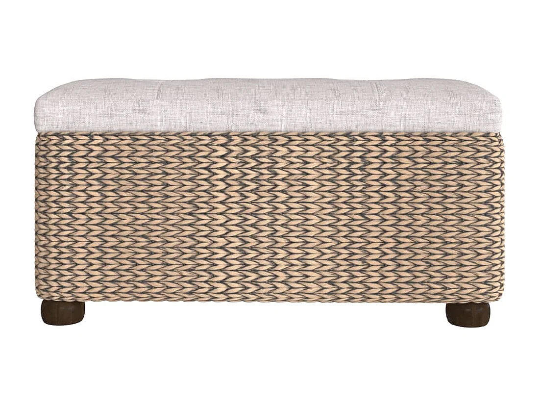 Set di 2 panche portaoggetti con cuscino grigio conocchia 69 cm