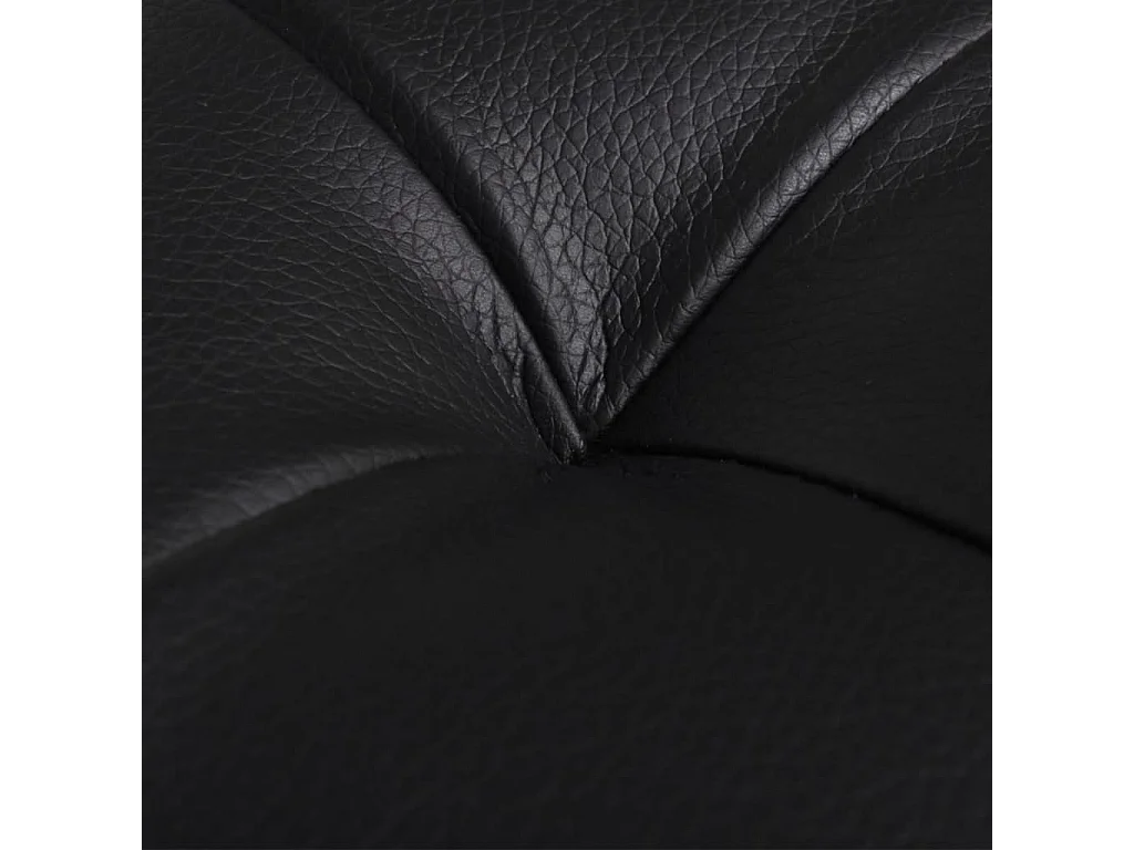 Pouf de rangement Cuir synthétique Noir