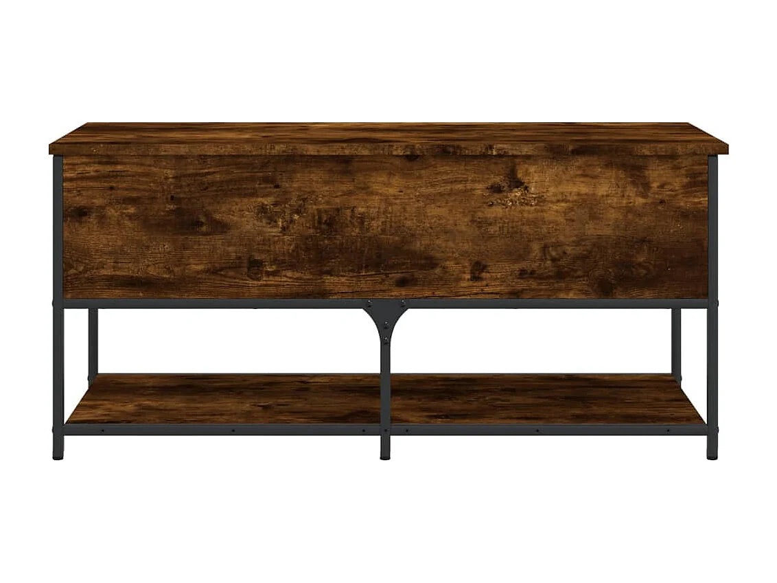 Banco de almacenaje roble ahumado 100x42,5x47 cm madera contrachapada