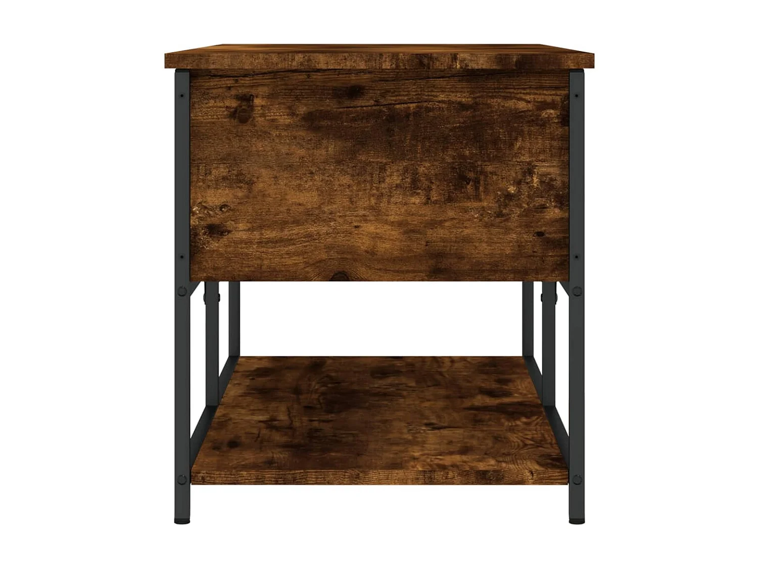 Banco de almacenaje roble ahumado 100x42,5x47 cm madera contrachapada