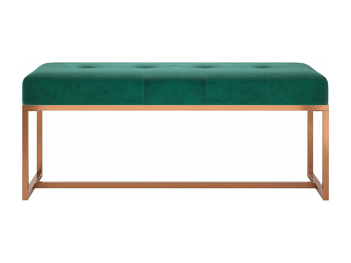 Panca Verde scuro 110x36x45 cm Velluto