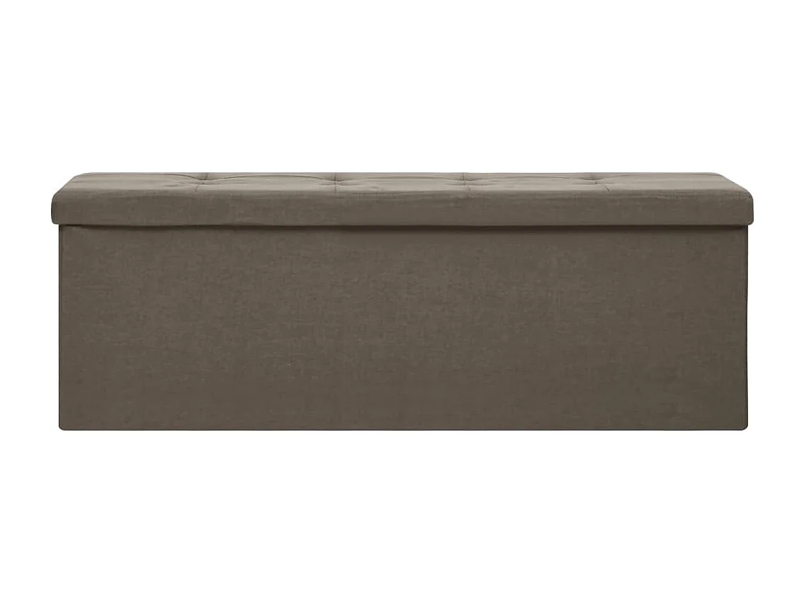 Banco de armazenamento dobrável em linho sintético marrom