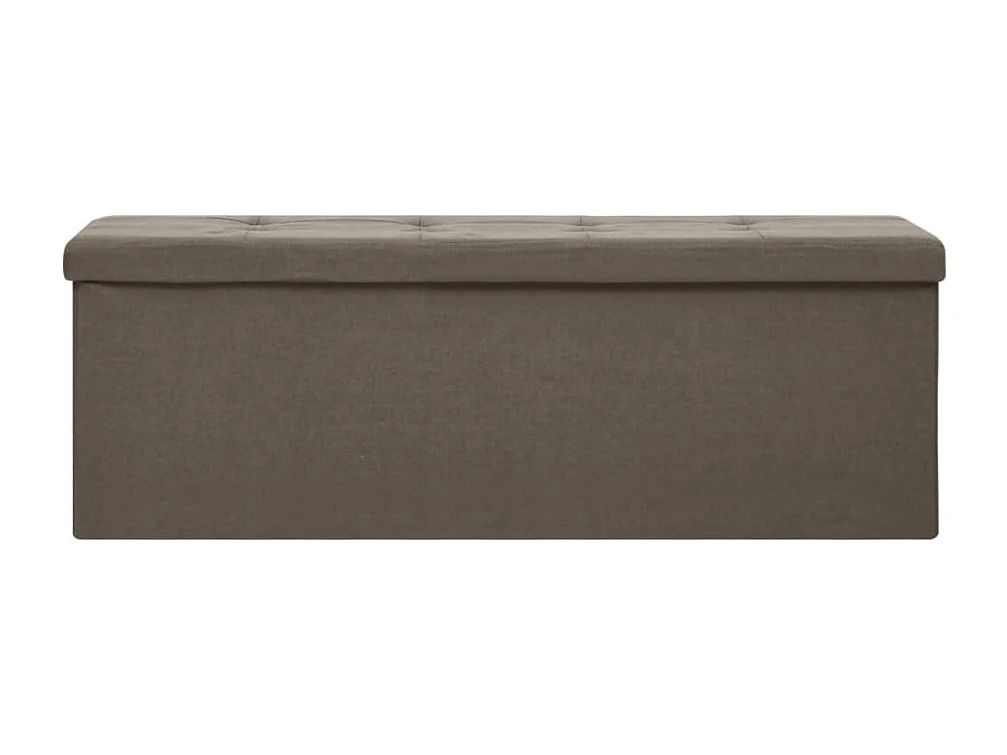 Banco de armazenamento dobrável em linho sintético marrom