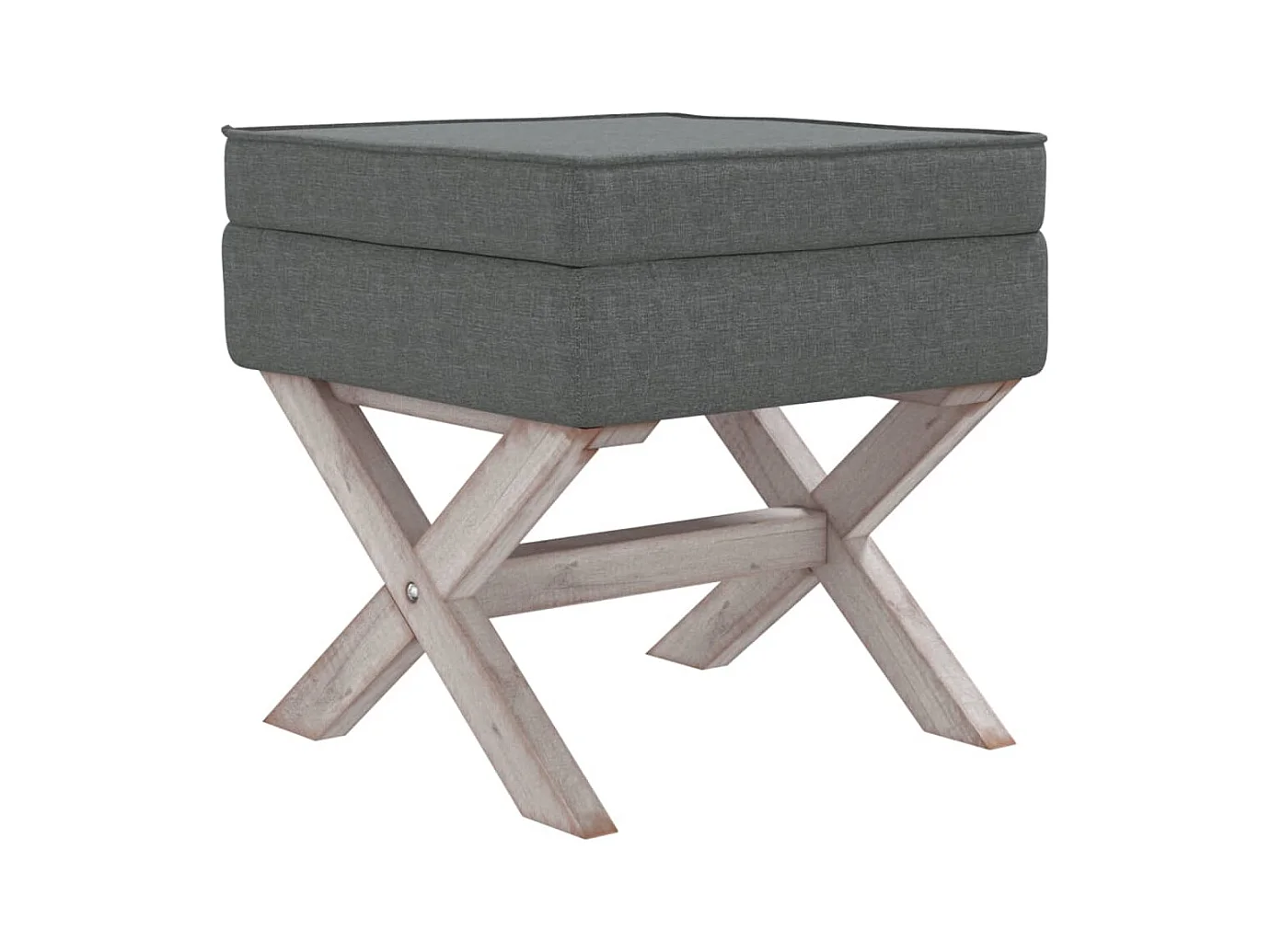 Tabouret de rangement Gris foncé 45x45x49 cm Tissu