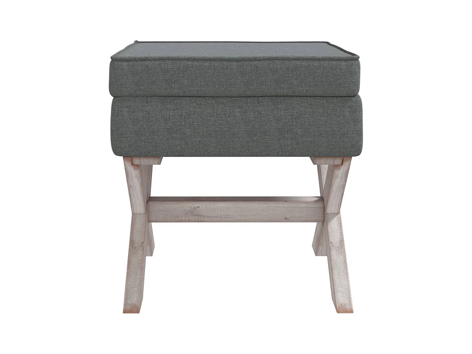 Tabouret de rangement Gris foncé 45x45x49 cm Tissu