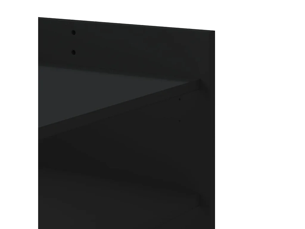 Mesa de centro de madera de ingeniería negra 100x50x50 cm