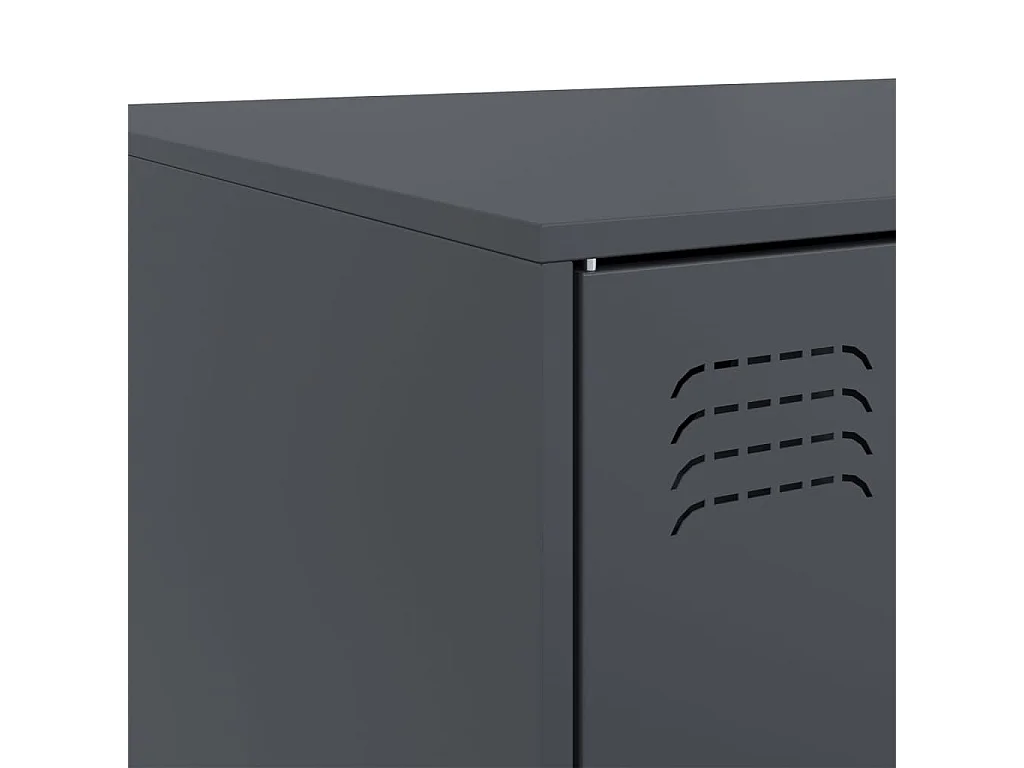 Mesa de centro acero gris antracita 67x50x44 cm