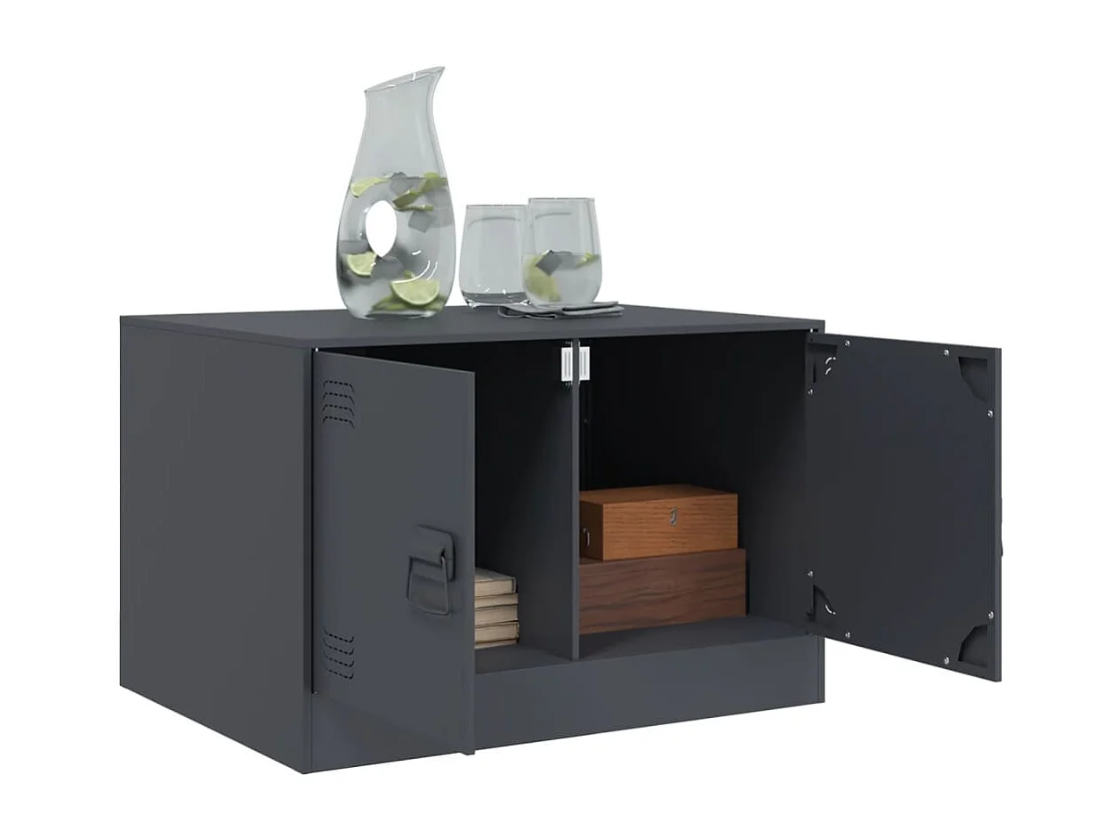 Mesa de centro 67x50x44 cm aço antracite