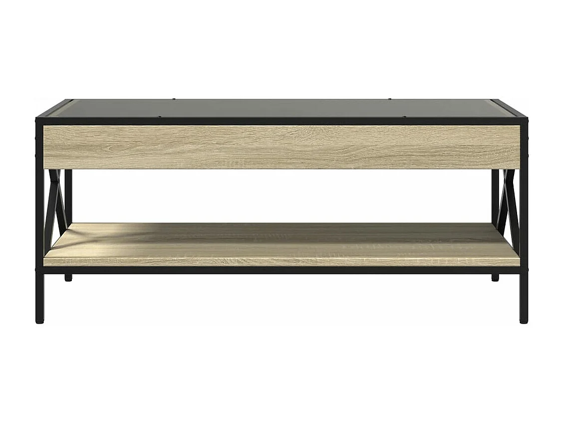 Table basse avec LED infini chêne sonoma 90x50x38 cm