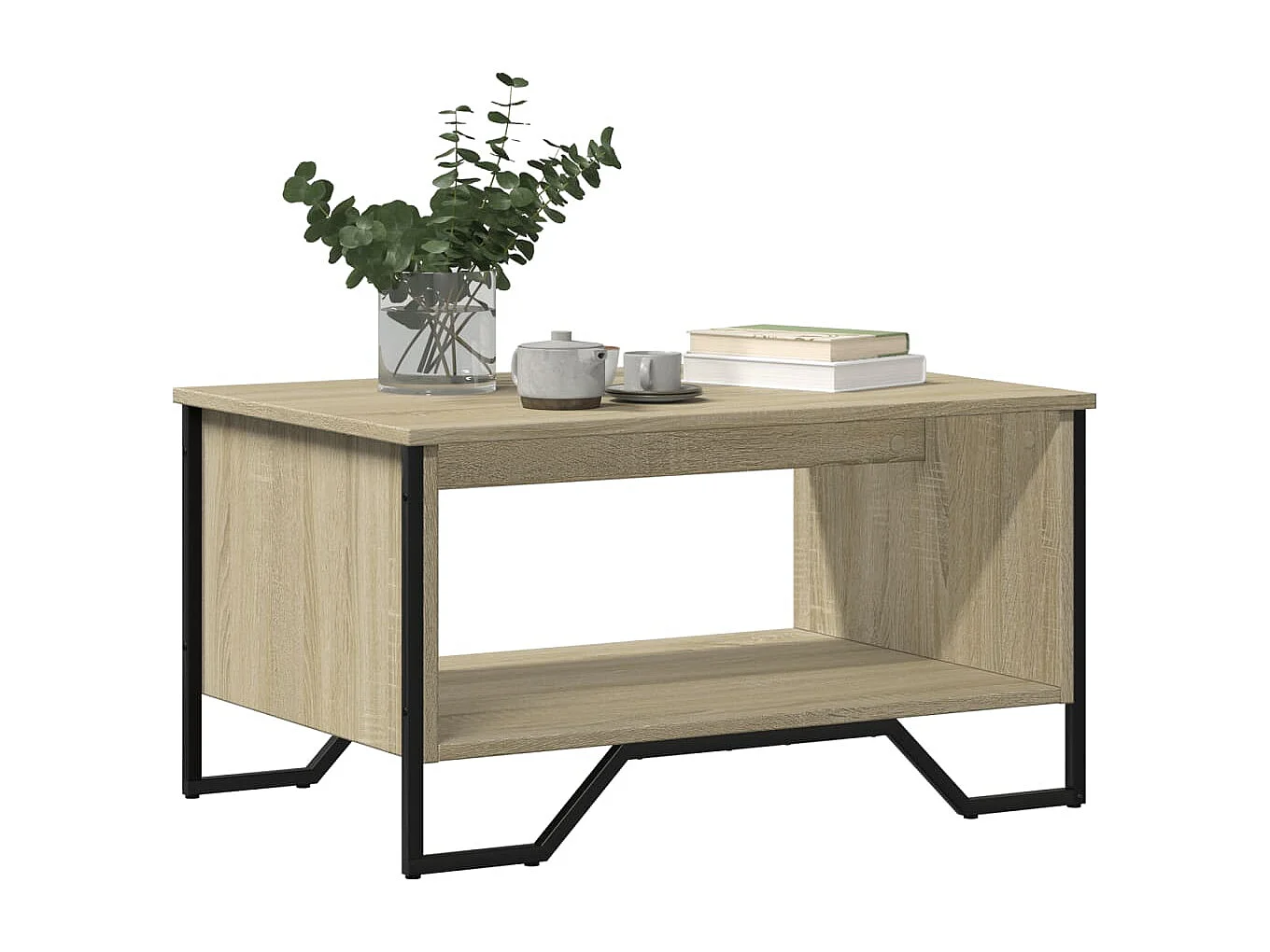 Tavolino da Salotto Rovere Sonoma 75x51x40 cm Legno Multistrato