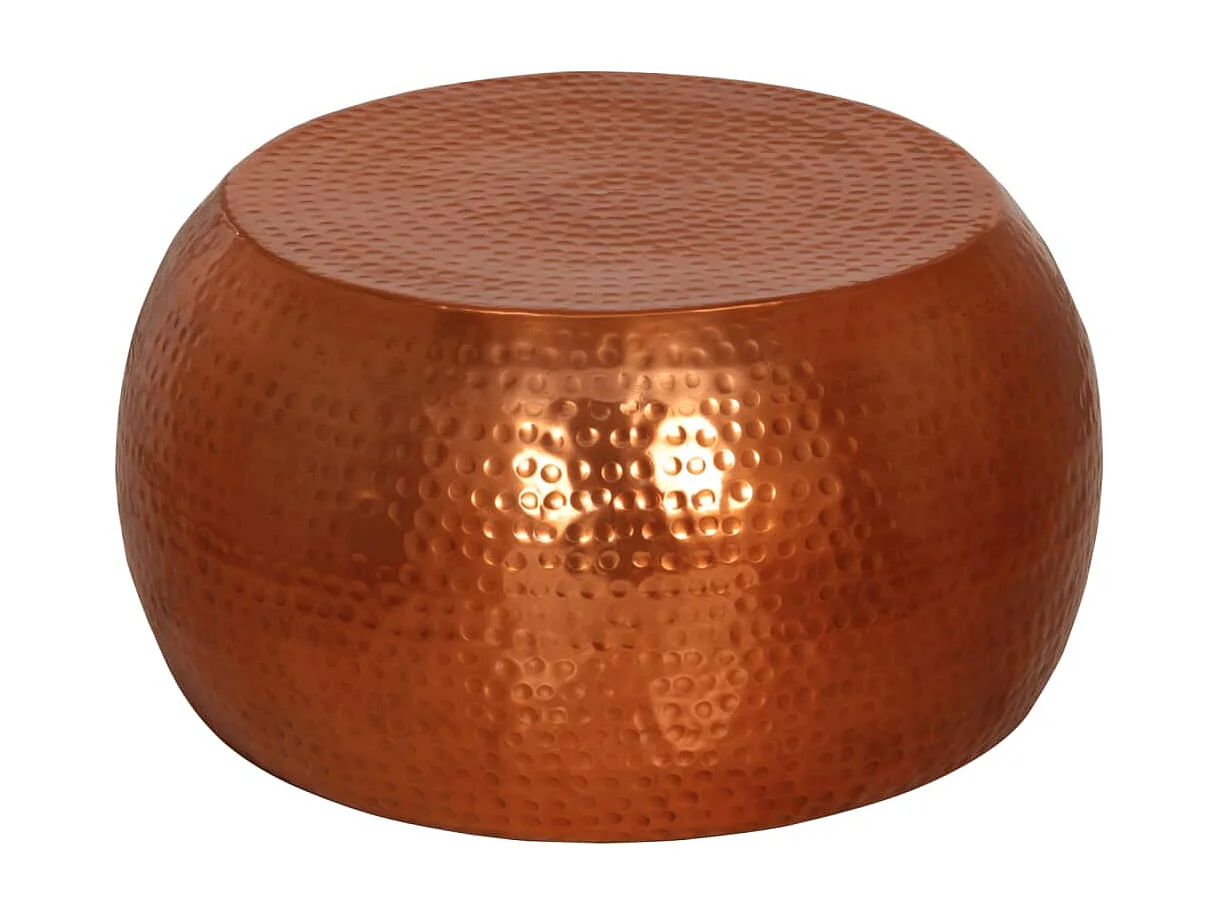 Tavolino da Salotto in Ottone Ø55x28 cm in Alluminio