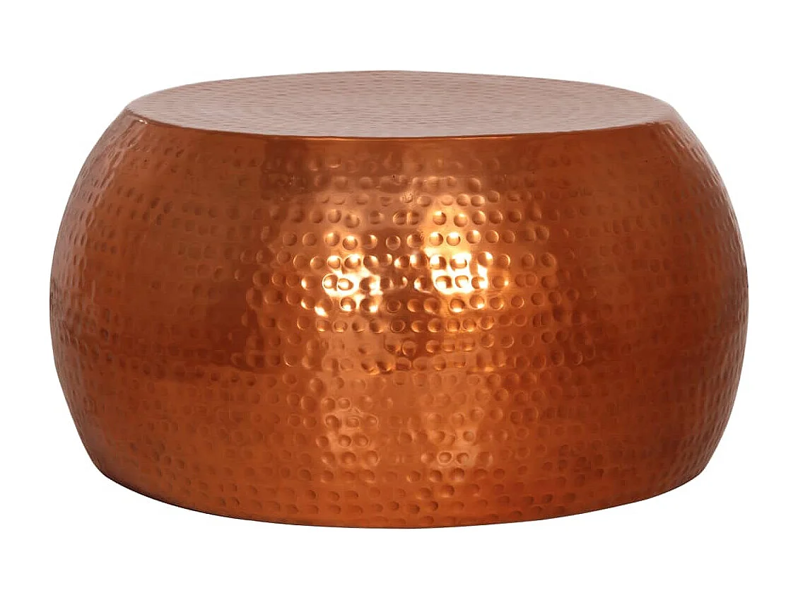 Tavolino da Salotto in Ottone Ø55x28 cm in Alluminio