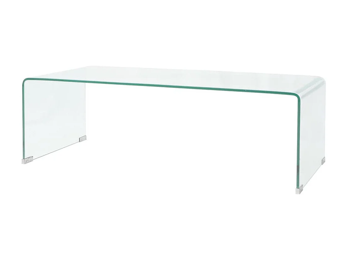 Mesa de centro em vidro temperado 98x45x30cm transparente